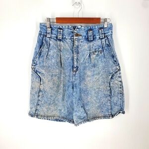 Vintage Cristina Shorts 80s Womens 5/6 High Rise Mom Jean Stonewash Bleached